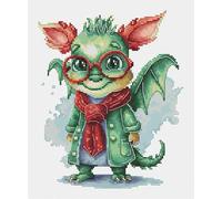 Luca-S Cross Stitch Kit The Elegant Dragon, B1407, Counted Cross Stitch Kit for Adults, Needlecraft and Embroidery Kit