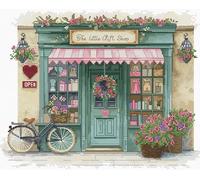 Luca-S Cross Stitch Kit The Little Gift Shop B1429, Counted Cross Stitch Kit for Adults, Needlecraft and Embroidery Kit