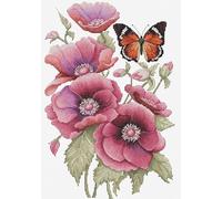 Luca-S Cross Stitch Kit The Scent of Anemones, B7037, Counted Cross Stitch Kit for Adults, Needlecraft and Embroidery Kit