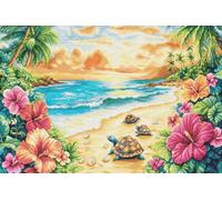 Luca-S Cross Stitch Kit Tropical Summer, BU5090, Counted Cross Stitch Kit for Adults, Needlecraft and Embroidery Kit
