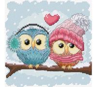 Luca-S Cross Stitch Kit Two Cute Owls, B1400