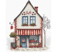Luca-S Cross Stitch Kit Welcome to Coffee! B1427, Counted Cross Stitch Kit for Adults, Needlecraft and Embroidery Kit