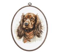 Luca-S Cross Stitch Kit - The Cocker Spaniel - Hoop Included