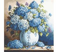 Luca-S Flower Theme Cross Stitch Kits (Vase with Hydrangeas)