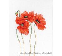 Luca-S Four Poppies Counted Cross Stitch Kit