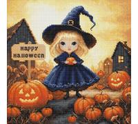 Luca-S Happy Halloween Counted Cross Stitch Kit