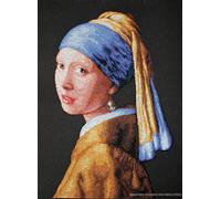 Luca-S Lady with Pearl Earing Counted Cross Stitch Kit