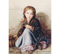 Luca-S Little Flower Girl Counted Cross Stitch Kit