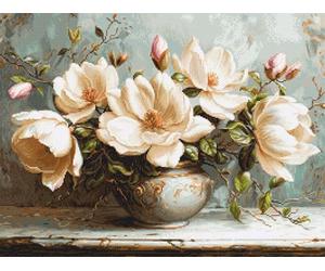 Luca-S Petit Point Kit Gold - The Mysterious Magnolias, G707