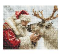 Luca-S Petit Point Kit Gold - The Warmth of Friendship, G709, Counted Cross Stitch Kit for Adults, Needlecraft and Embroidery Kit