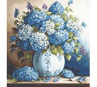 Luca-S Petit Point Kit Vase with Hydrangeas, G700
