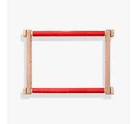 Luca-S SRL Needlework Frame, Embroidery Frame with Clips, Cross Stitch Frame, Tapestry Frame, Stitching Frame (25 x 32 cm), Beige/Red