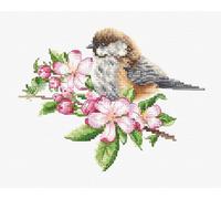 Luca-S The Tit on The Branch Counted Cross Stitch Kit