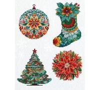 Luca-S Toys Cross Stitch Kits - Christmas Decorations, JK042, Counted Cross Stitch Kit for Adults, Needlecraft and Embroidery Kit