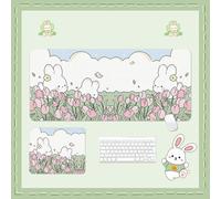lucaeuden Bunny Mouse Pad - Multi-Sized RGB Cute Desk Pad With Custom Lights color-001