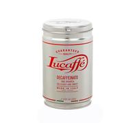Lucaffè - Decaf Ground Coffee 100% Arabica 250g Tin | Premium decaffeinated Italian Espresso for Moka Pot & Filter machines | Dark Roast, Sweet & Fruity, Creamy, Intense