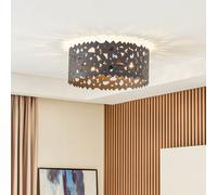 Lucande Aeloria ceiling light, black, iron, Ø 50 cm, E27