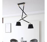 Lucande ceiling lamp Marvaine black/gold-coloured, adjustable