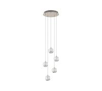Lucande Ceiling Light Hayley (Modern) in Clear Made of Glass for e.g. Living Room & Dining (5 Light Sources,) from Pendant Lighting, lamp Hanging Ceiling