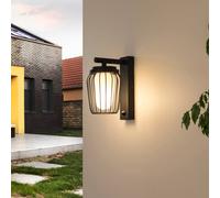 Lucande Outdoor Wall Light Chandan dimmable with Motion Detector (Modern) in Black Made of Aluminium (1 Light Source, E27) from wall lamp for Exterior/Interior Walls House Terrace und Balcony