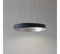Lucande Daelor LED pendant light, black/aluminium, CCT, dimmable
