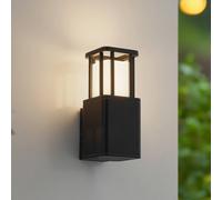 Lucande Dakil LED outdoor wall light, black, aluminium