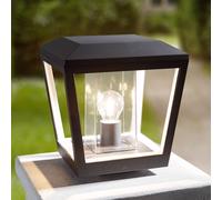 Lucande Dunia pillar light, anthracite, metal, 24 cm, IP54