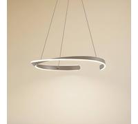 Lucande Eloura LED pendant light, silver, Ø58cm, metal, CCT