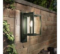 Lucande Ferda outdoor wall lamp, sensor, hanging, green, IP44
