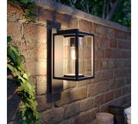 Lucande outdoor wall light Ferda, pendant, graphite grey, E27