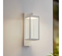 Lucande LED Outdoor Wall Light Ferdinand (Modern) in White Made of Aluminium (1 Light Source,) from wall lamp for Exterior/Interior Walls, House Terrace und Balcony