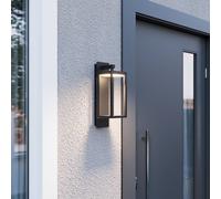 Lucande LED outdoor wall light Ferdinand, grey, metal, 38 cm