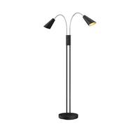 Lucande Floor Lamp Medira (Modern) in Black Made of Metal for e.g. Living Room & Dining (2 Light Sources, GU10) from Standard