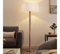 Lucande Heily floor lamp, angular, white