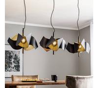 Lucande Imron hanging light, three-bulb, black