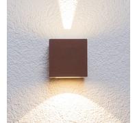 Lucande Jarno LED outdoor wall light, rust, metal, 9cm