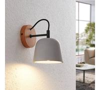 Lucande Kalinda wall light, set of 2, grey, concrete, E14