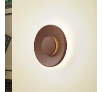 Lucande Kayana LED outdoor wall light, rust-coloured, aluminium, 24 cm
