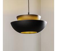 Lucande Kellina pendant light, Ø 48 cm, black, metal