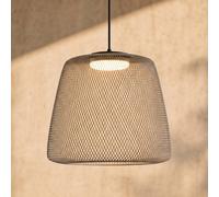 Lucande Korvyn LED outdoor hanging light, grey, Ø 50 cm, dimmable