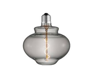 Lucande LED bell lamp, E27 4W, Ø 16 cm, 1800K, smoke