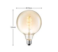 Lucande LED bulb E27 G125 4W 2,700K dimmable amber