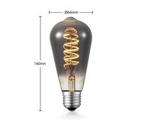 Lucande LED bulb E27 ST64 4W titanium 1,800K dimmable