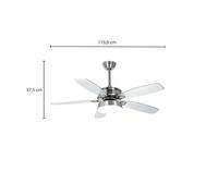 Lucande LED ceiling fan Kuvio, DC, quiet, Ø 120 cm, CCT