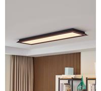 Lucande LED ceiling lamp Leicy, black, 124 cm, RGB, CCT
