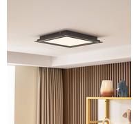 Lucande LED ceiling lamp Leicy, black, 44 cm, RGB, CCT