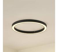 Lucande LED ceiling lamp Neor, black, Ø 60 cm, CCT, dimmable