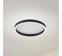 Lucande LED ceiling light Rotundo, Ø 40 cm, black, dimmable