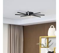 Lucande LED ceiling light Tjado, Ø 70 cm, black, metal