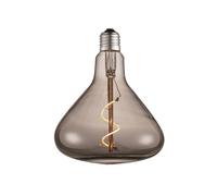 Lucande LED funnel lamp, E27 4W, smoke, Ø 14 cm, 1800K